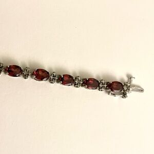 7.5” Garnet Tennis Bracelet